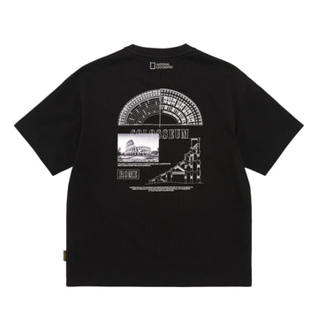 UNISEX URBAN CITY ARCHITECTURE GRAPHIC T-SHIRT- CARBON BLACK