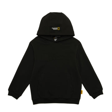 KIDS BASIC BIG LOGO HOODIE- CARBON BLACK