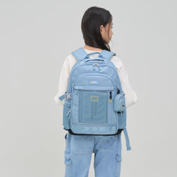 CONIC KIDS BACKPACK W MINIPOUCH- L/ BLUE