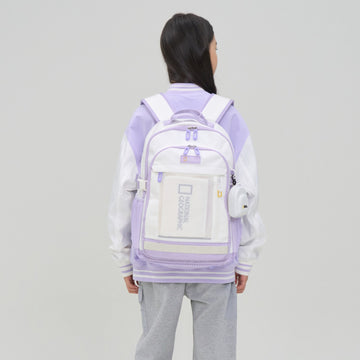 CONIC KIDS BACKPACK W MINIPOUCH- LAVENDER