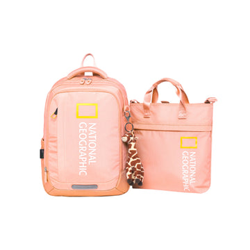 KIDS NEWBIE BACKPACK W/ TOTE BAG-PINK