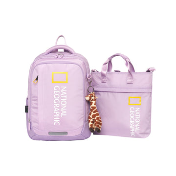 KIDS NEWBIE BACKPACK W/ TOTE BAG- LAVENDER