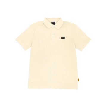 UNISEX PIQUE POLOSHIRT W/ SMALL LOGO- CRYSTAL BEIGE