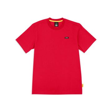 KIDS BASIC T-SHIRT W/ SMALL LOGO- AURORA RED
