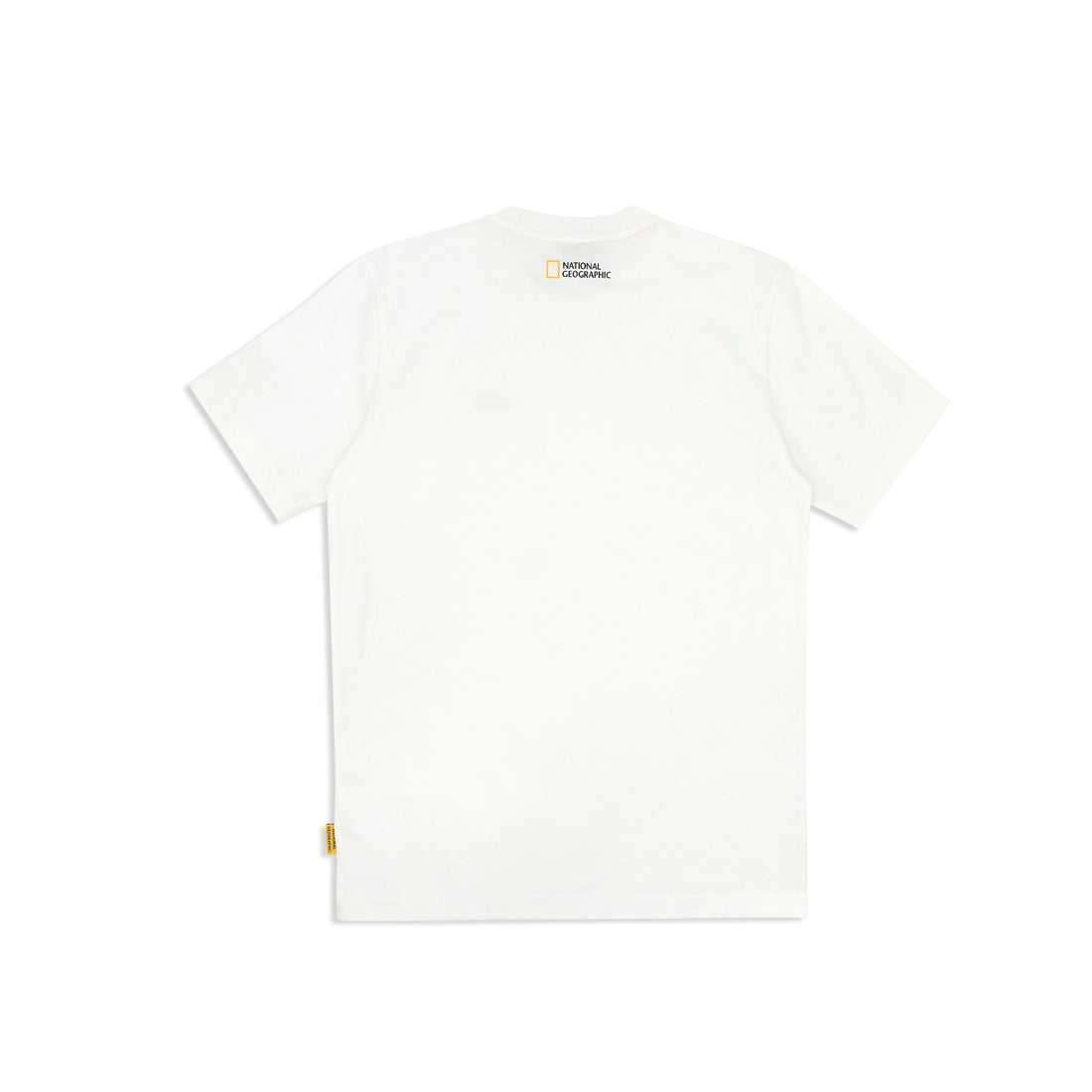 UNISEX BASIC CREW NECK T-SHIRT WITH PATCH LOGO- WHITE