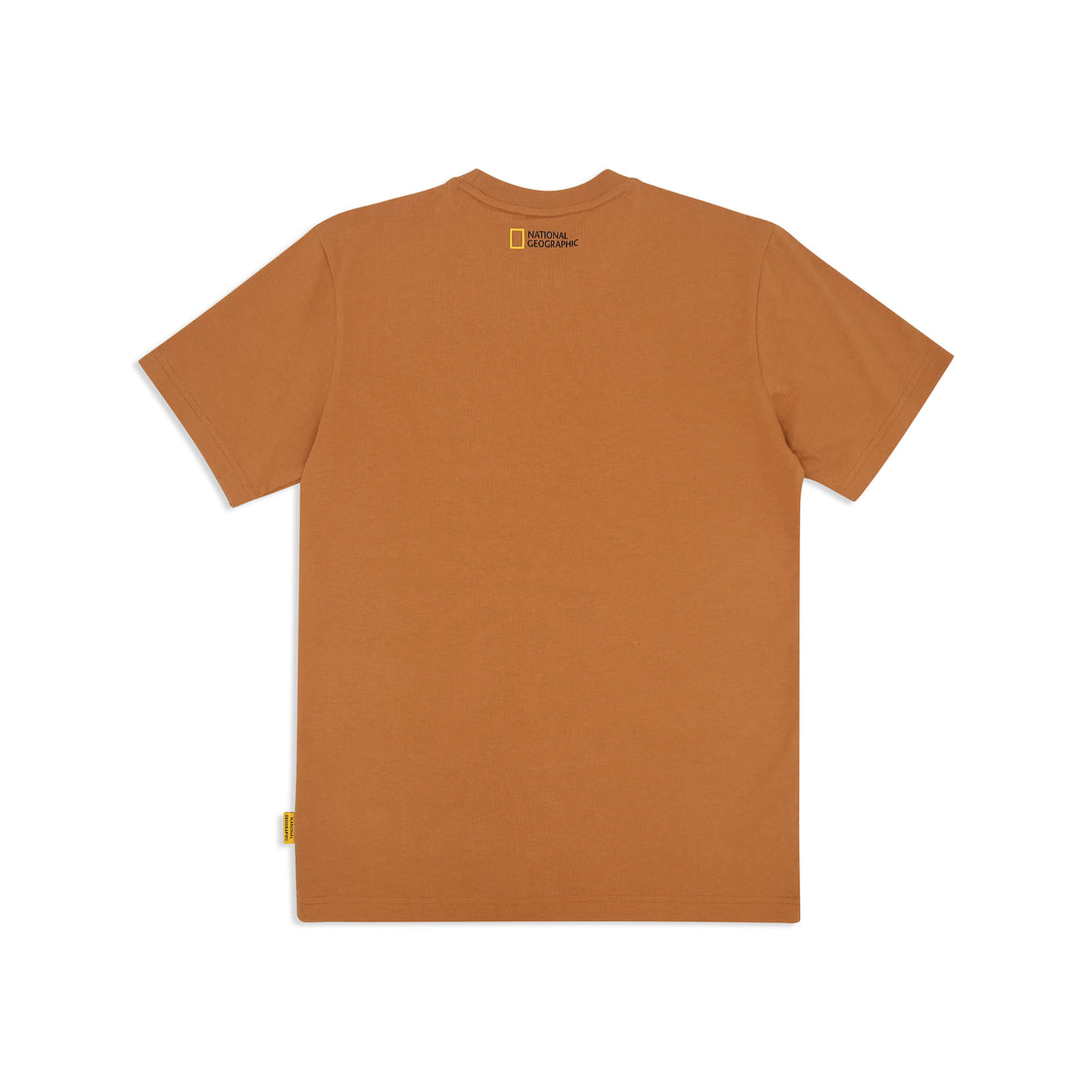 UNISEX BASIC CREW NECK T-SHIRT WITH PATCH LOGO- CAMEL