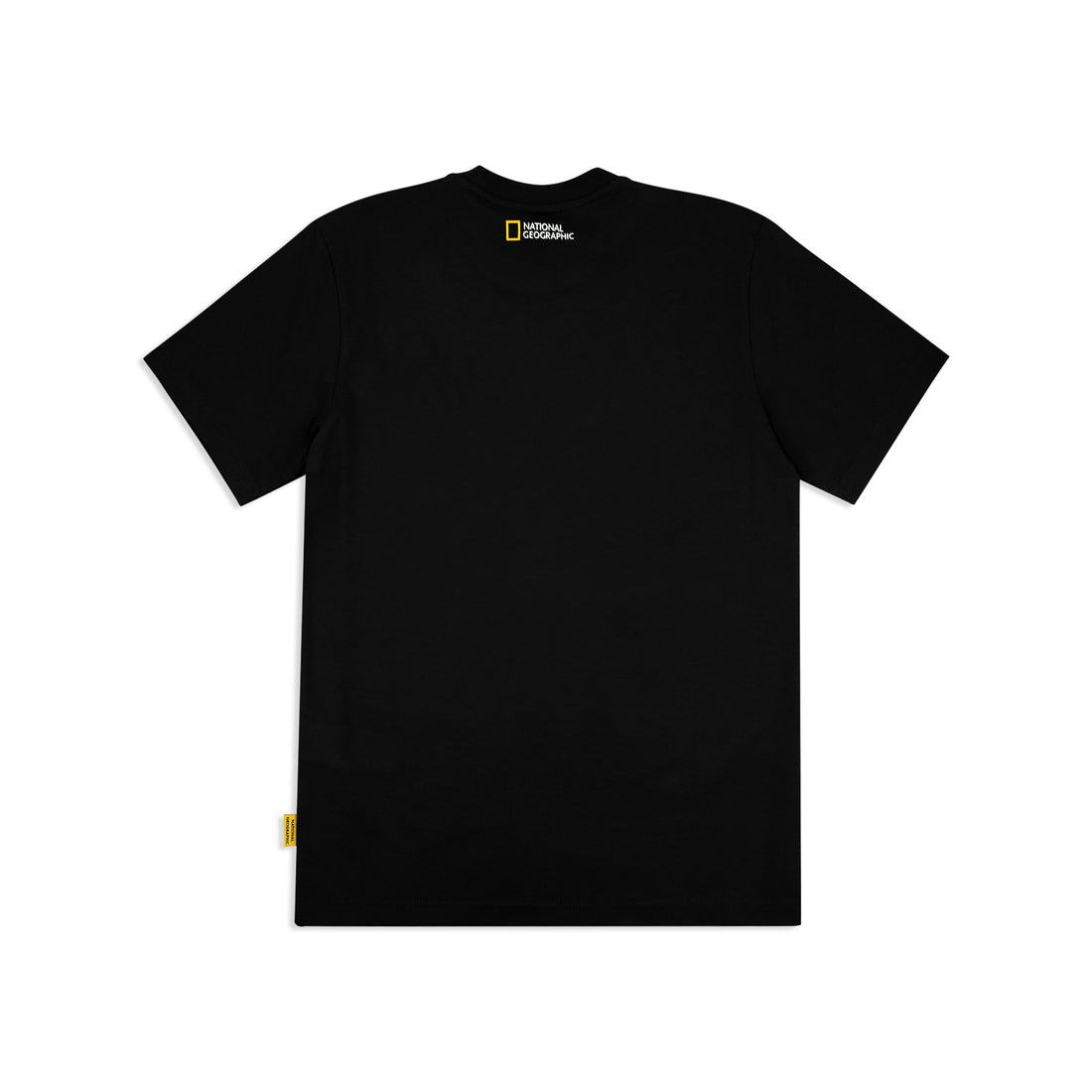 UNISEX BASIC CREW NECK T-SHIRT WITH PATCH LOGO- BLACK