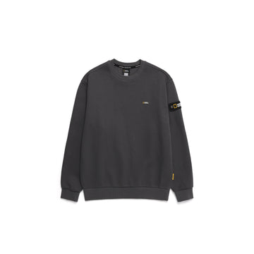 UNISEX LEUCOS BACK SIDE LOGO GRAPHIC SWEATSHIRT- D/GREY