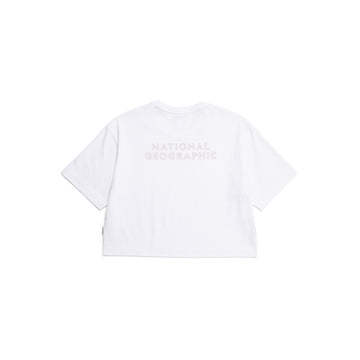 WOMEN'S SEMI-CROP REGEN SS T-SHIRT- WHITE