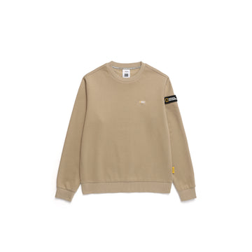 UNISEX PLICATA SMALL LOGO SWEATSHIRT- D/BEIGE
