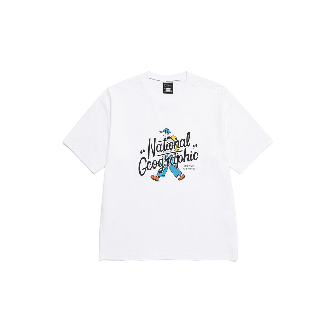 UNISEX TREASURE WALKER SEMI-OVER FIT GRAPHIC T-SHIRT- WHITE