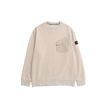 SWEATSHIRT WPCKET OAK BEIGE
