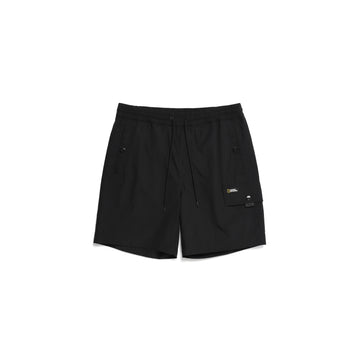 UNISEX AURITA WOVEN POCKET TRAINING SHORTS- CARBON BLACK