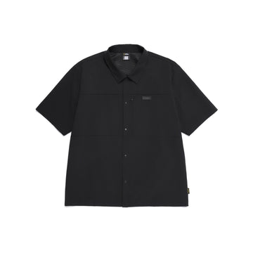 MEN'S URBAN CITY WOVEN SEMI-OVER FIT SHIRT- CARBON BLACK