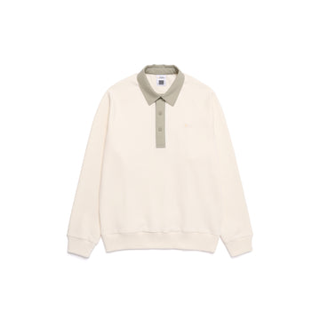 UNISEX PITTA COLLAR SEMI-OVER FIT SWEATSHIRT- IVORY