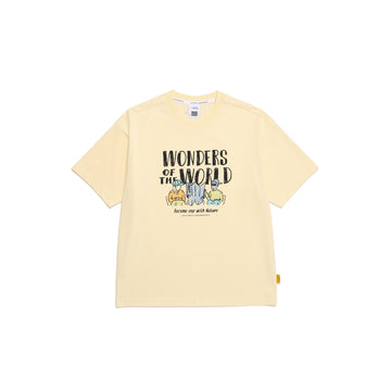 UNISEX REGEN ASKIN WONDERS GRAPHIC SEMI OVERSIZED T-SHIRT- BUTTER