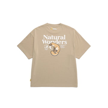 UNISEX NATURAL WONDERS PLATYPUS GRAPHIC ECO T-SHIRT- SANDBEIGE