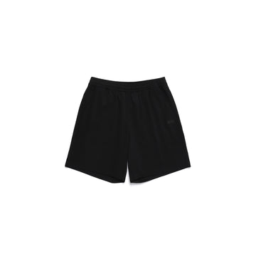 CRINKLE LONG-SHORT LENGTH PANTS- BLACK