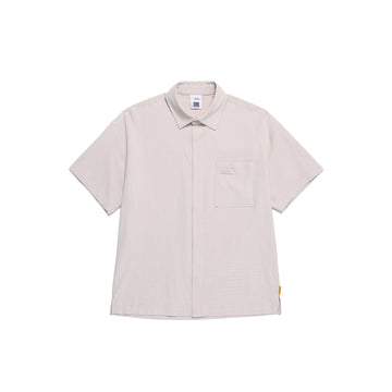 CRINKLE SEMI-OVER FIT SHORT SLEEVE T-SHIRT- OAK BEIGE