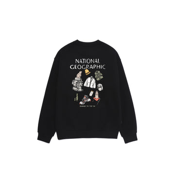 UNISEX TREASURE CREW GRAPHIC FLEECE SWEATSHIRTS- BLACK