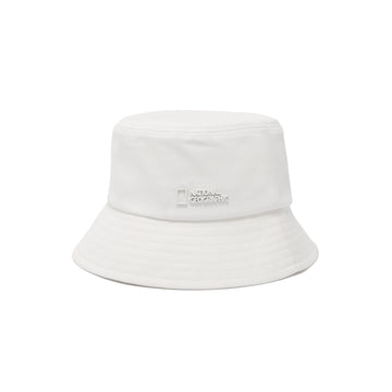METALLIC LOGO BUCKET HAT- IVORY