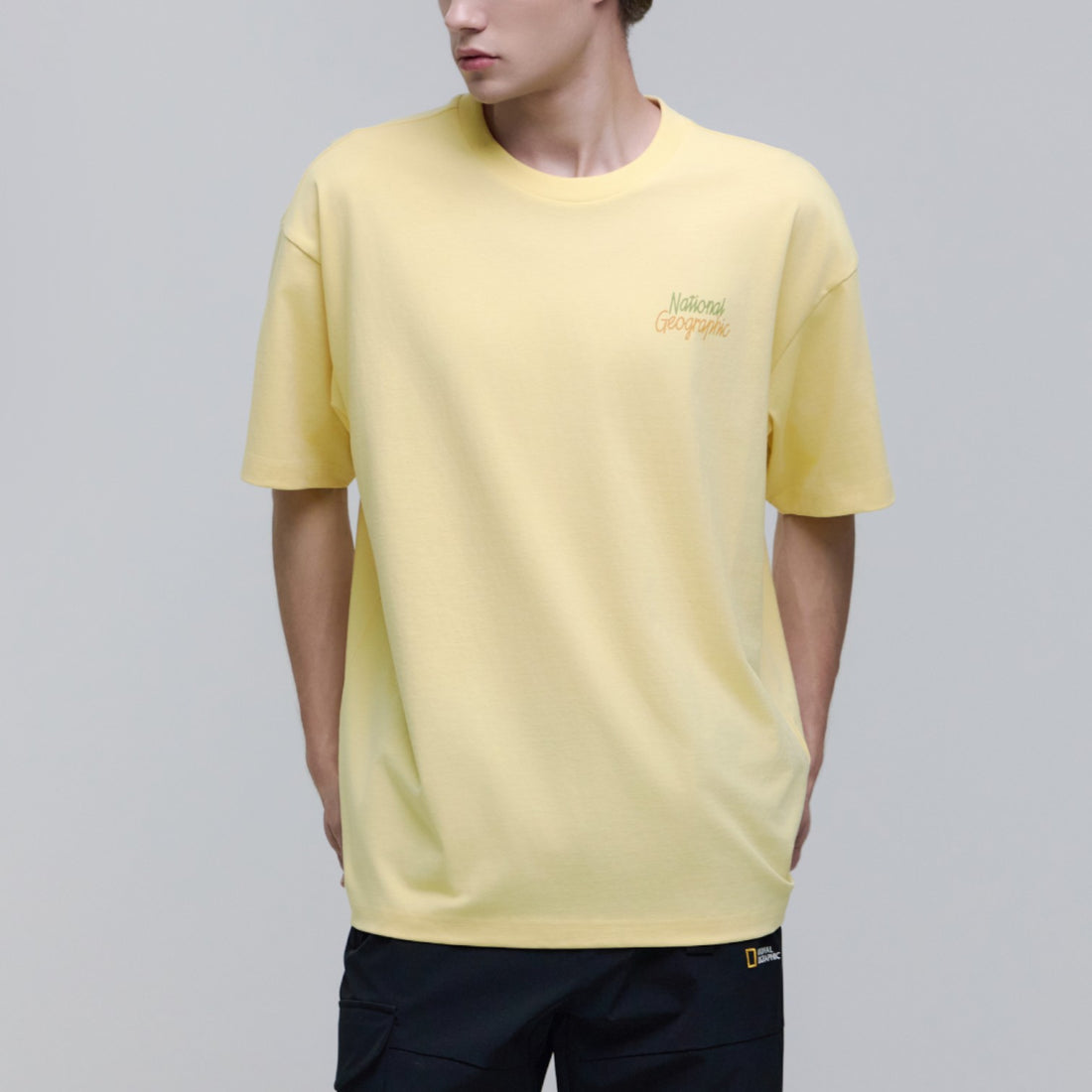 UNISEX REGEN ASKIN TRAVEL GRAPHIC SEMI OVERSIZED T-SHIRT- YELLOW