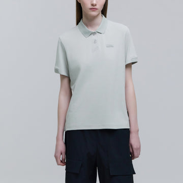 WOMEN'S WELLAKA COOLING BASIC FIT PIQUE COLLAR T-SHIRT- GREEN