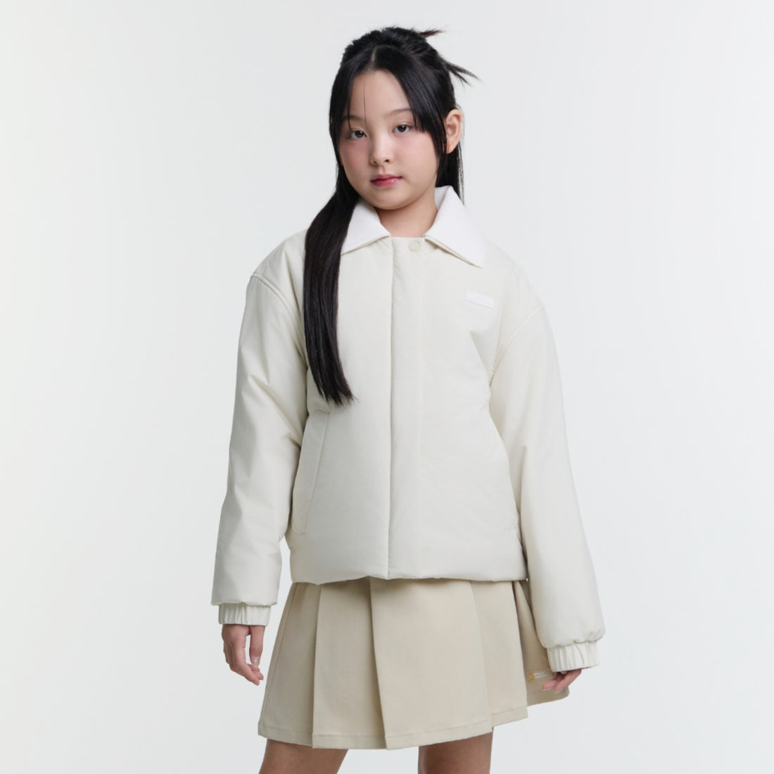 KIDS GIRLS PADDING JACKET- CREAM