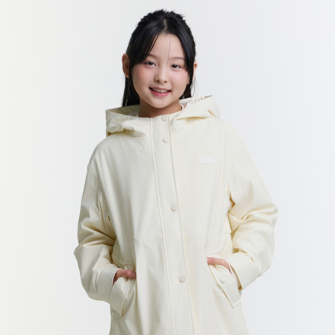 KIDS GIRLS SAFARI WEATHER JACKET- IVORY