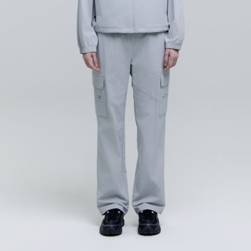 WOMEN'S ADELIE LIGHT WOVEN STRETCH STRAIGHT PANTS- SILVER GREY