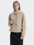 WOMEN'S ARCHELON WOVEN STRETCH TRAINING HOODED ZIP-UP- MOURNING BEIGE