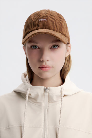 UNISEX CORDUROY BASEBALL CAP- BROWN