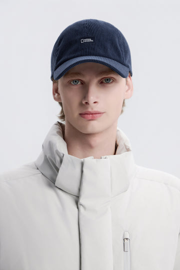 UNISEX CORDUROY BASEBALL CAP- NAVY