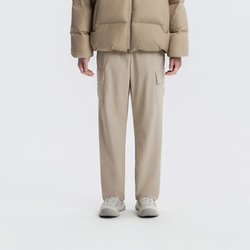UNISEX ARCHELON WOVEN STRAIGHT PANTS- MOURNING BEIGE
