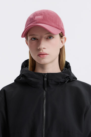 UNISEX CORDUROY BASEBALL CAP- D/PINK