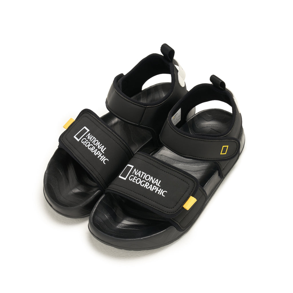 Kids Sandals W/ Logo On Strap Black