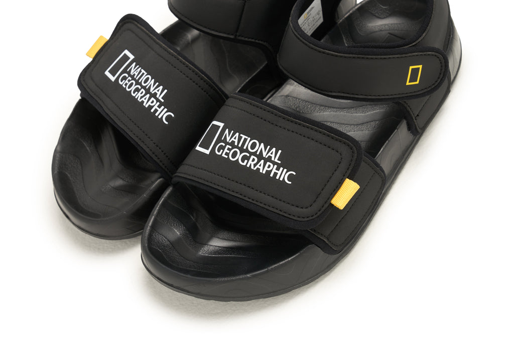 Kids Sandals W/ Logo On Strap Black