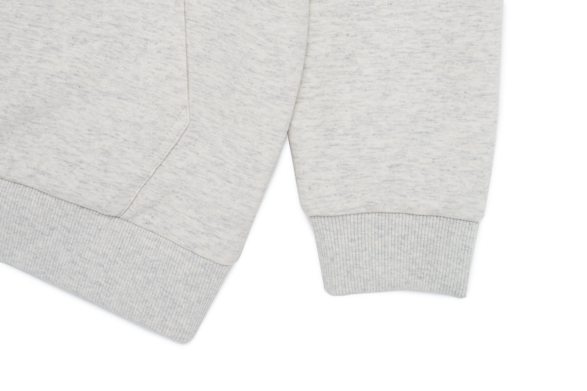 Kids Oversized Half-Zip Sweatshirt- Oatmeal