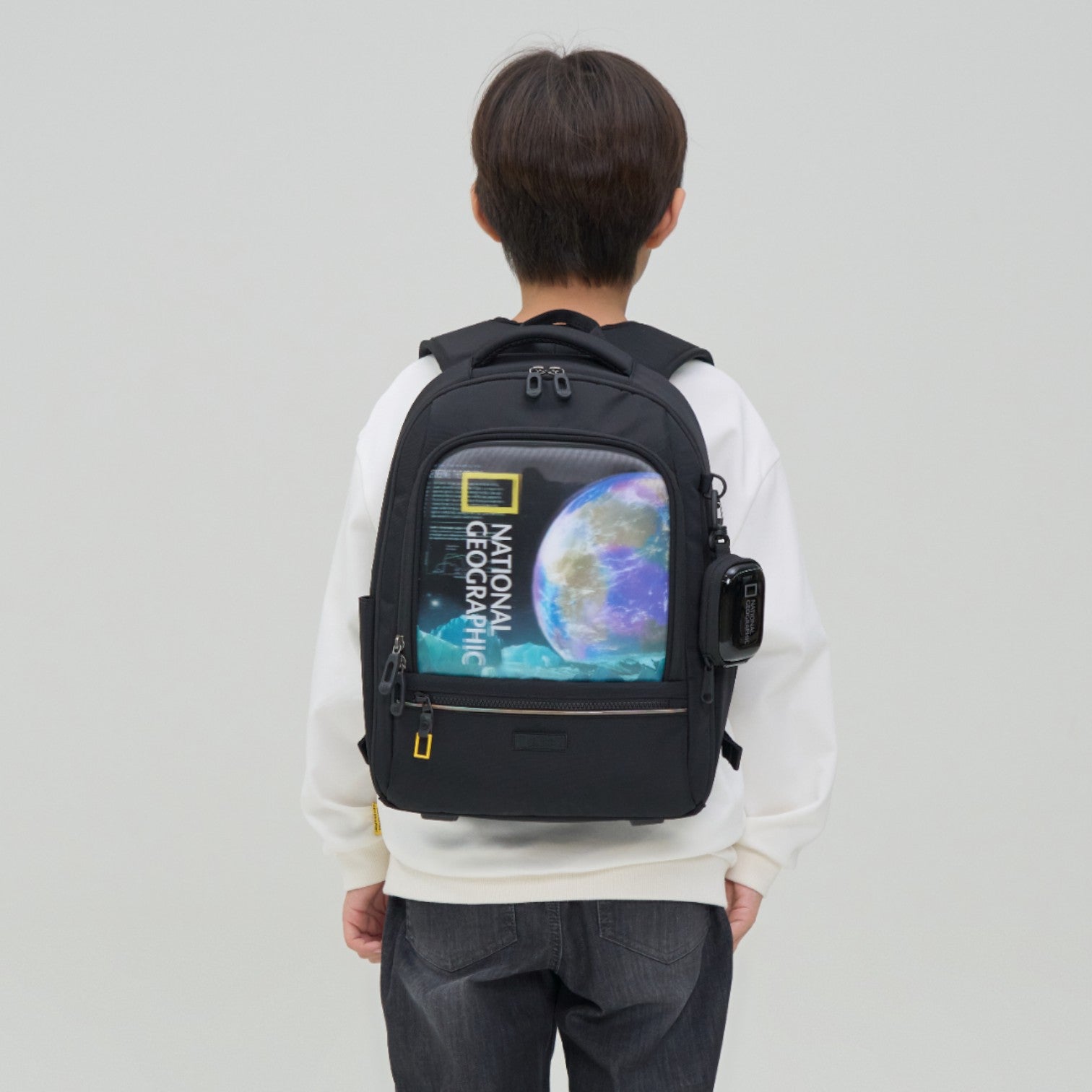 Kids Lucca Backpack W/ Molded Mini Pouch- Black