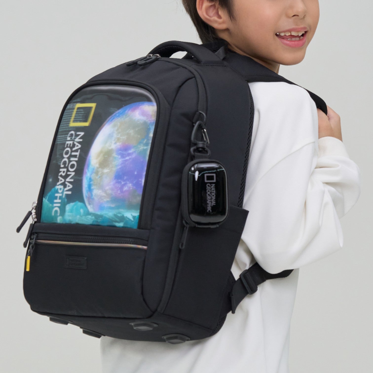Kids Lucca Backpack W/ Molded Mini Pouch- Black