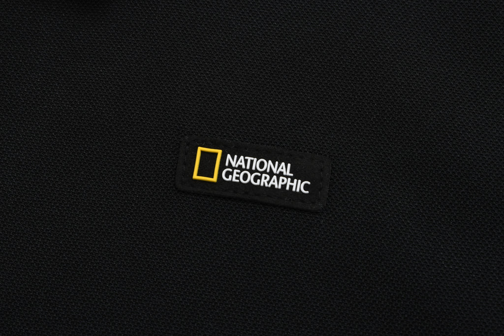 Kids Pique Polo Shirt With Logo And Back Graphics- Carbon Black