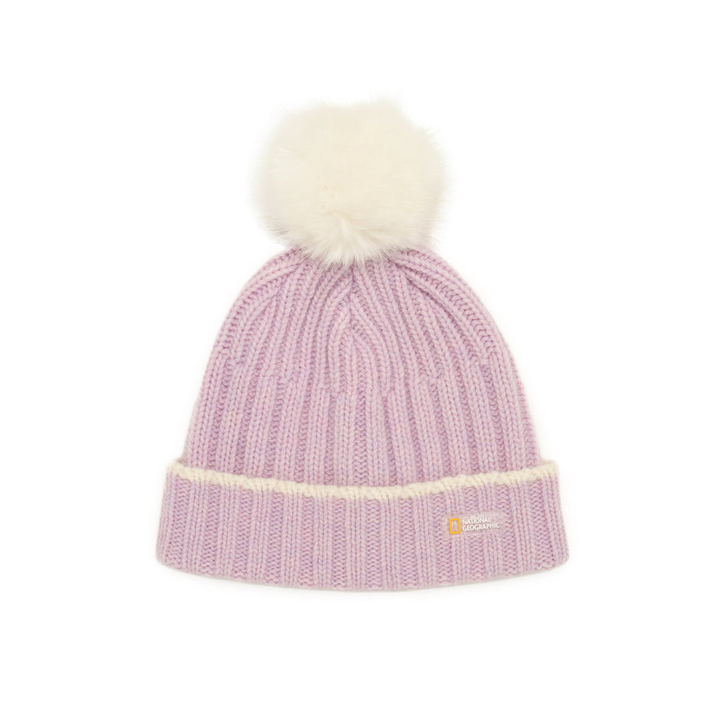 Kids Fur Bubble Beanie- Lavender