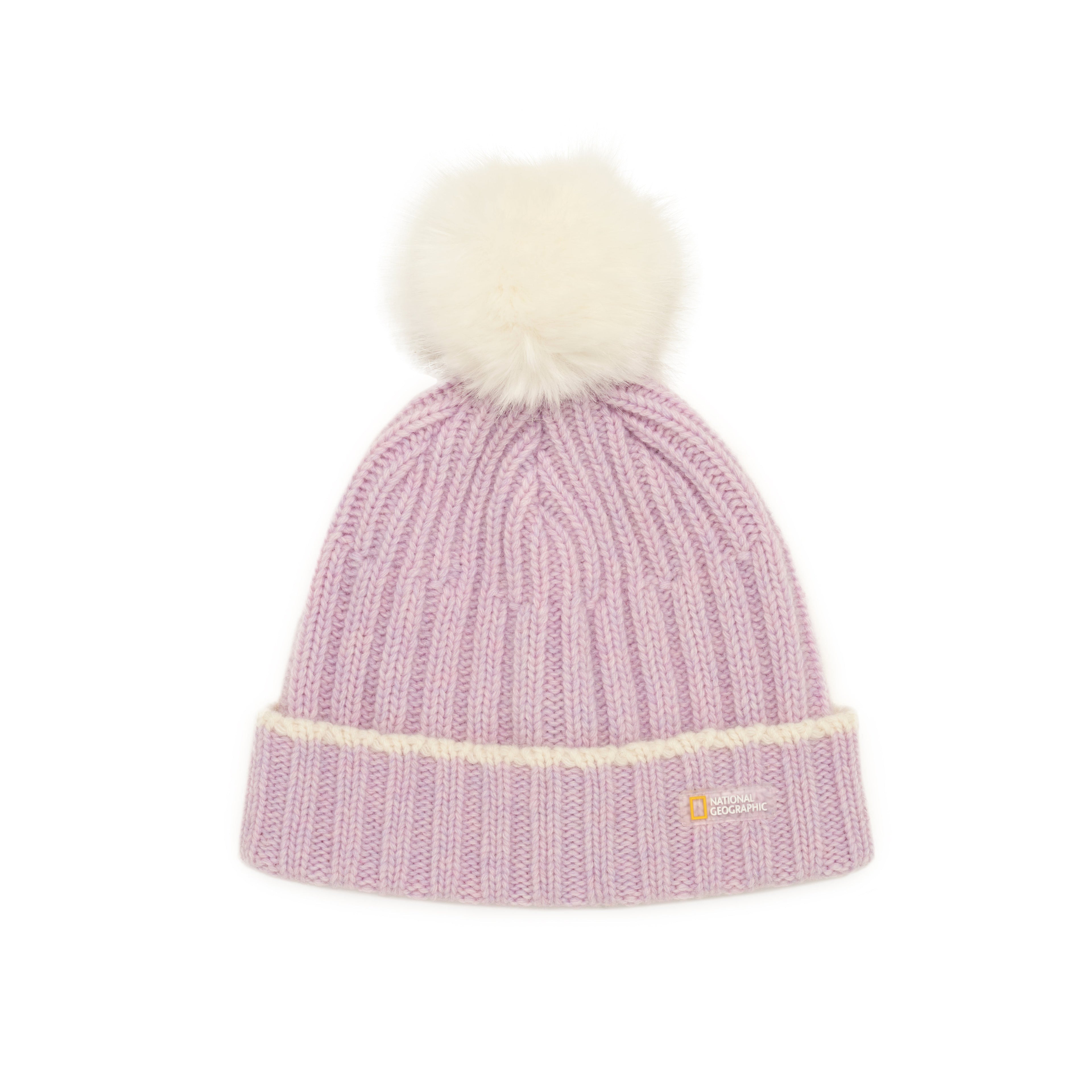 Kids Fur Bubble Beanie- Lavender