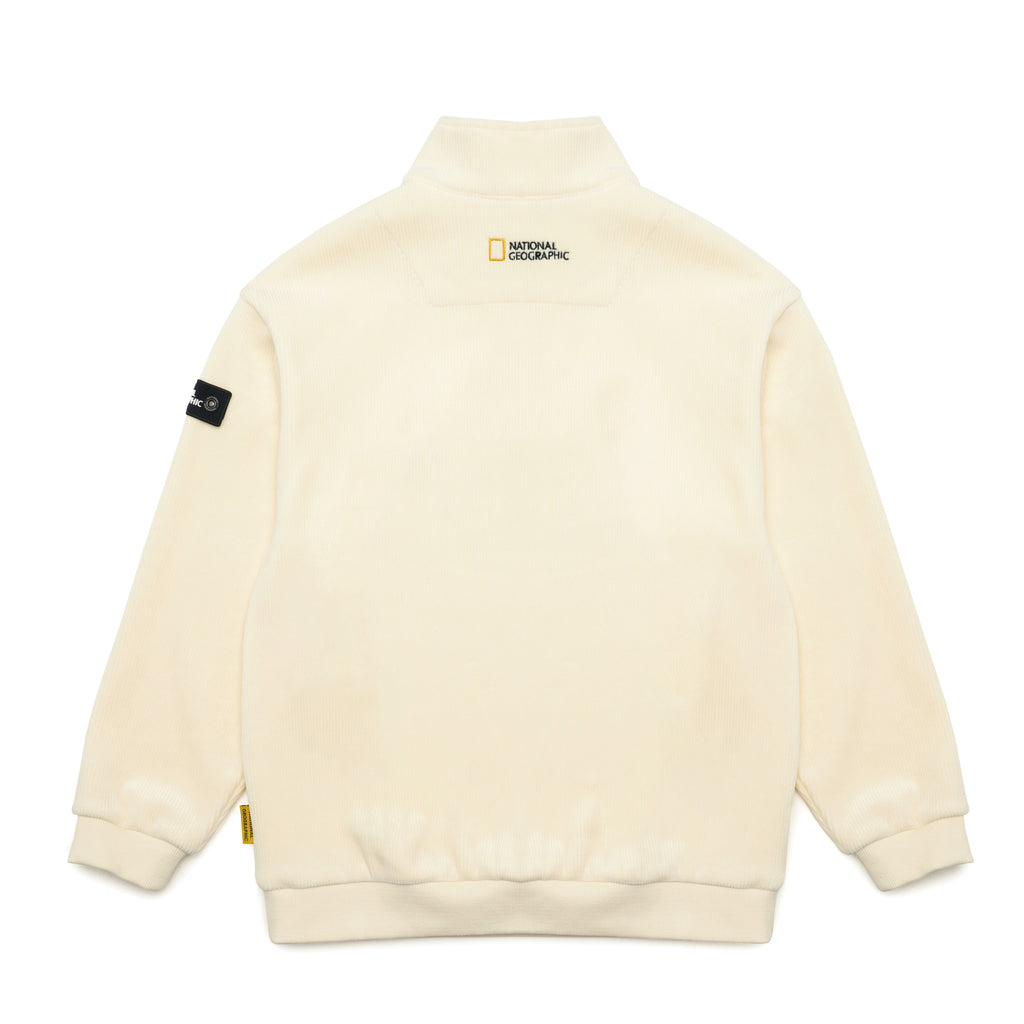 Kids Halfzip "Become One With Nature" Sweatshirt- Cream