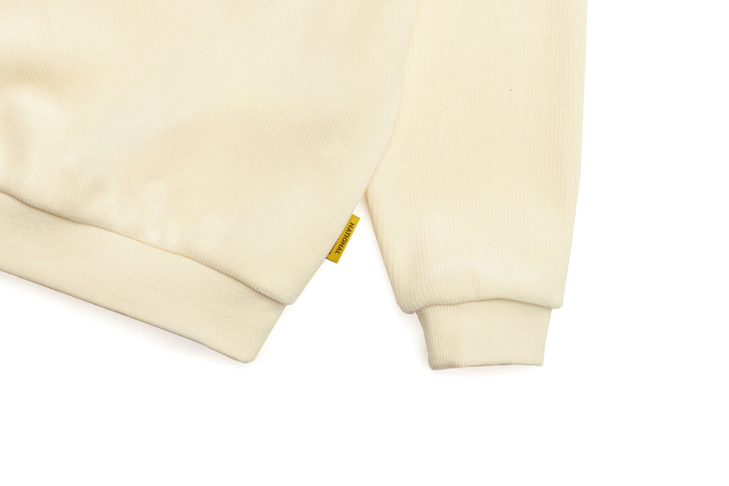 Kids Halfzip "Become One With Nature" Sweatshirt- Cream