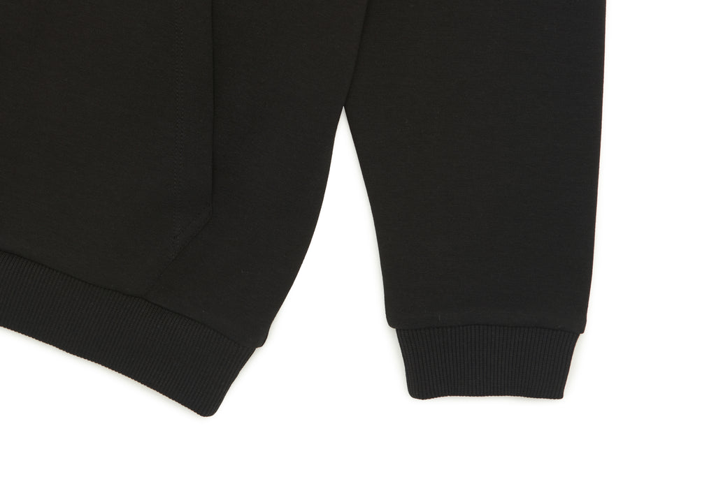 Kids Oversized Half-Zip Sweatshirt- Carbon Black