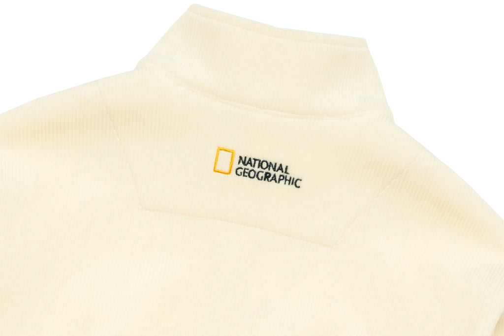Kids Halfzip "Become One With Nature" Sweatshirt- Cream