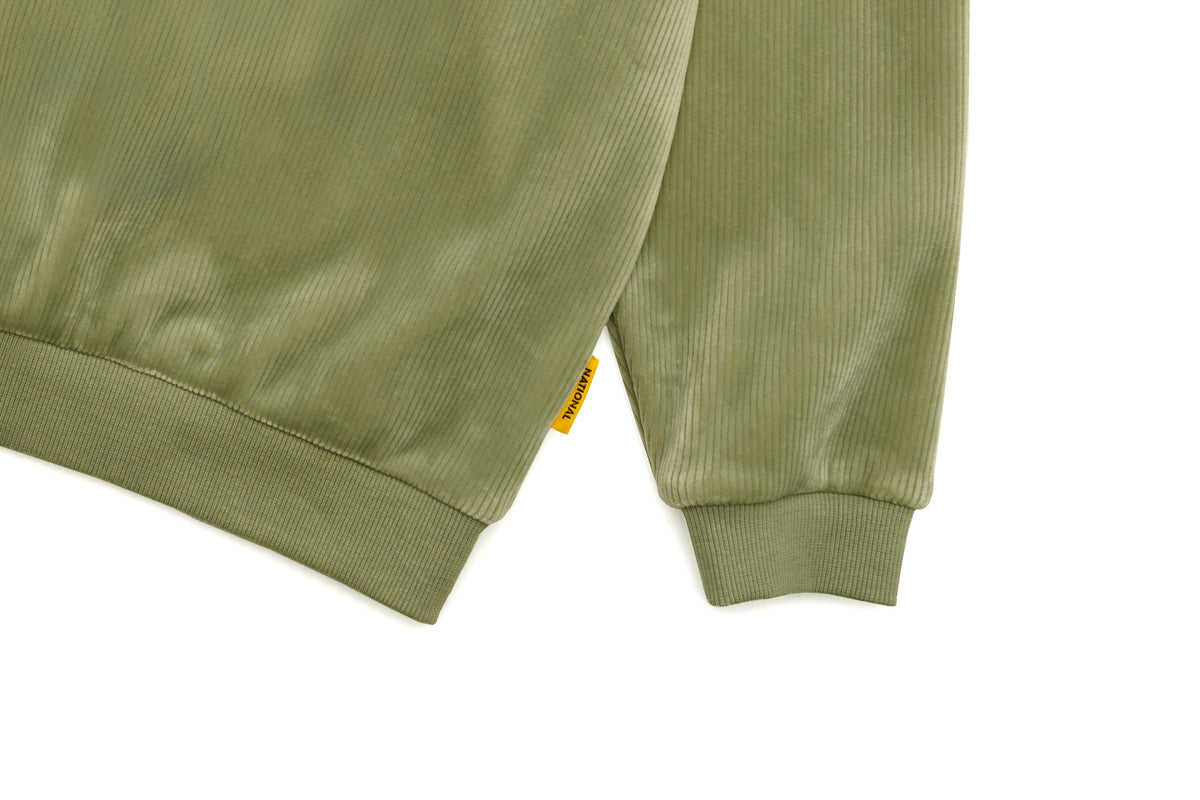 Kids Halfzip "Become One With Nature" Sweatshirt- Lkhaki