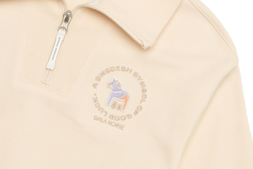 Halfzipup Sweatshirt Ivory