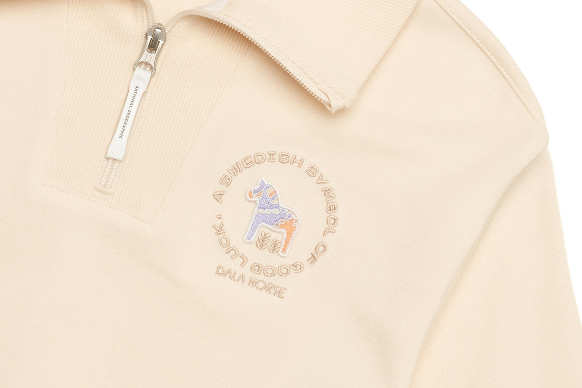 Halfzipup Sweatshirt Ivory